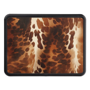Southwestern Brown Cream Cowhide  Hitch Cover