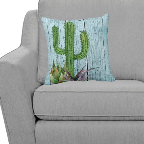 Southwestern Cacti Throw Pillow