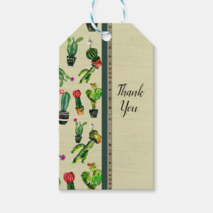Southwestern Cactus Plant Natural Rustic Favor Gift Tags