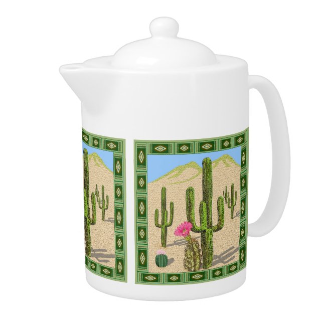 Southwestern Cactus Teapot (Right)
