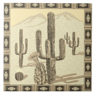 southwestern cactus tile