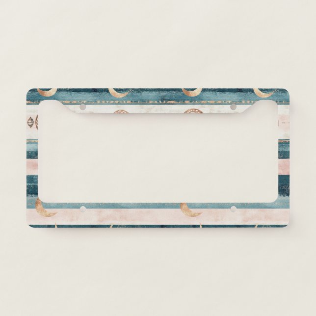 Southwestern Celestial Pattern - Desert Style License Plate Frame (Front)