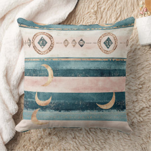 Southwestern Celestial Pattern - Desert Style Throw Pillow