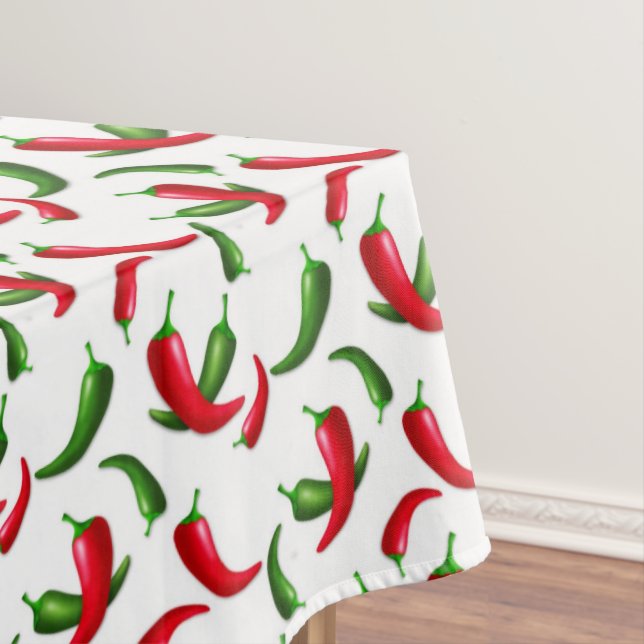 Southwestern Chili pepper pattern tablecloth (In Situ)