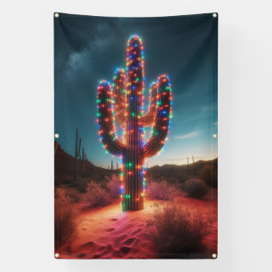 Southwestern Christmas desert cactus  Banner