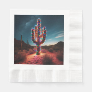 Southwestern Christmas desert cactus  Napkins