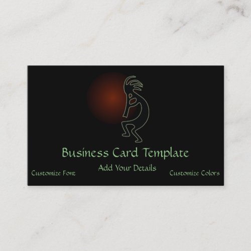 Southwestern Colorful Logo Kokopelli Business Card