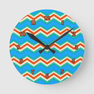 Southwestern Colors Zig Zag Clock