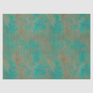 Southwestern Copper Teal Abstract Pattern Tissue Paper