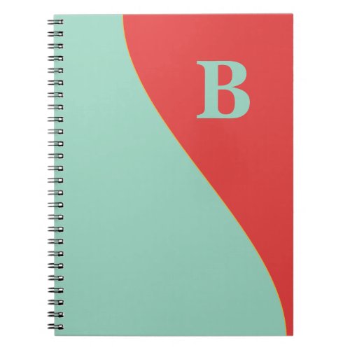 Southwestern Coral and Turqoise with Monogram Notebook