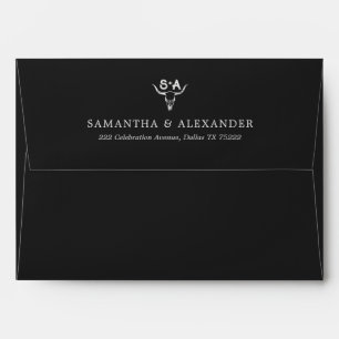 Southwestern Country Photo Wedding Rustic Chic Envelope