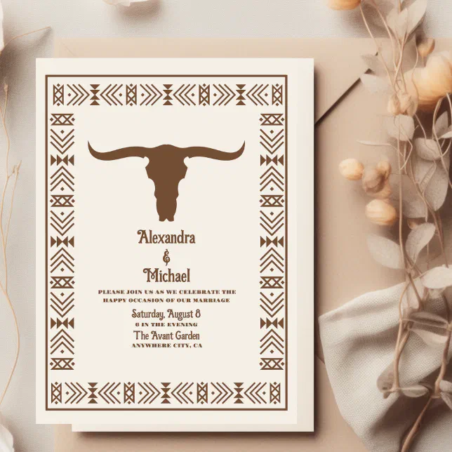 Southwestern Country Ranch Western Wedding Invitation | Zazzle