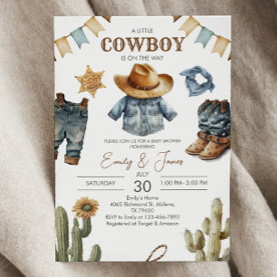 Southwestern Cowboy baby shower Invitation