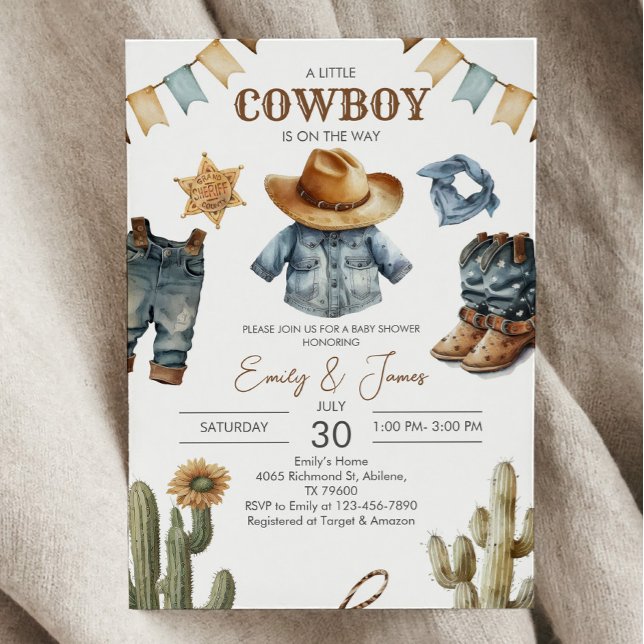 Southwestern Cowboy baby shower Invitation (Creator Uploaded)