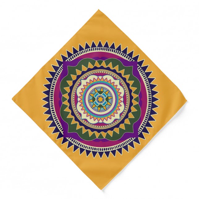 Southwestern Cross Mandala Bandana (Front)