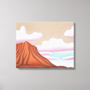 Southwestern Desert and Mesa Minimalist Art Canvas Print