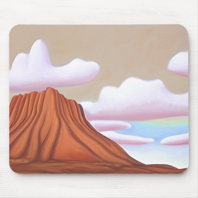 Southwestern Desert and Mesa Minimalist Art Mouse Pad (Front)