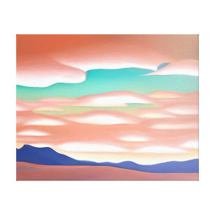 Southwestern Desert and Sky Minimalist Art  Canvas Print