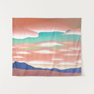 Southwestern Desert and Sky Minimalist Art Tapestry