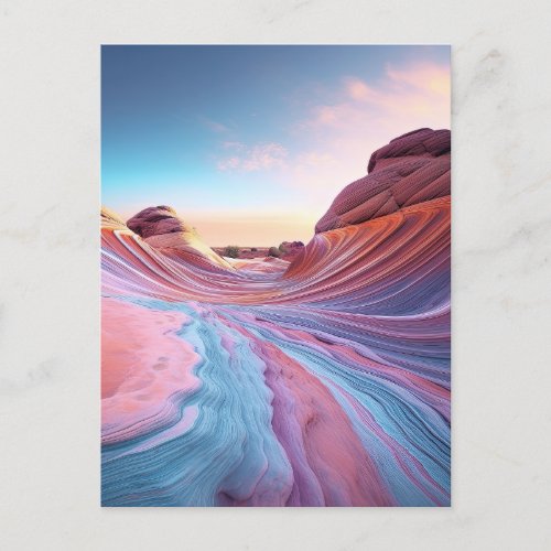 Southwestern Desert Arizona The Wave Landscape Postcard