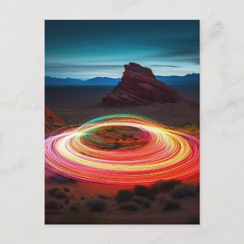 Southwestern Desert Arizona Utah Neon Landscape Postcard