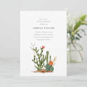 Southwestern Desert Cactus Bridal Shower Invitation