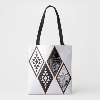 Southwestern Desert Diamond Tote Bag