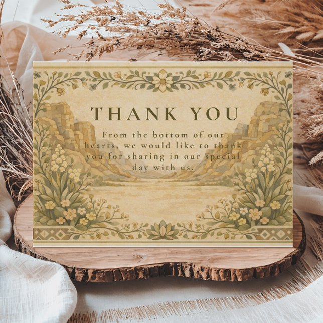 Southwestern Desert Floral Wedding Thank You Card (Creator Uploaded)