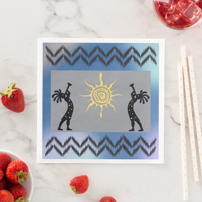 Southwestern Desert Indian Kokopelli Paper Dinner Napkins (Insitu)