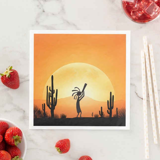 Southwestern Desert Indian Kokopelli Paper Dinner Napkins (Insitu)