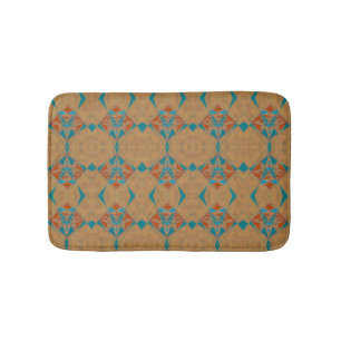 Southwestern Desert Indian Star Man Design Art Bath Mat