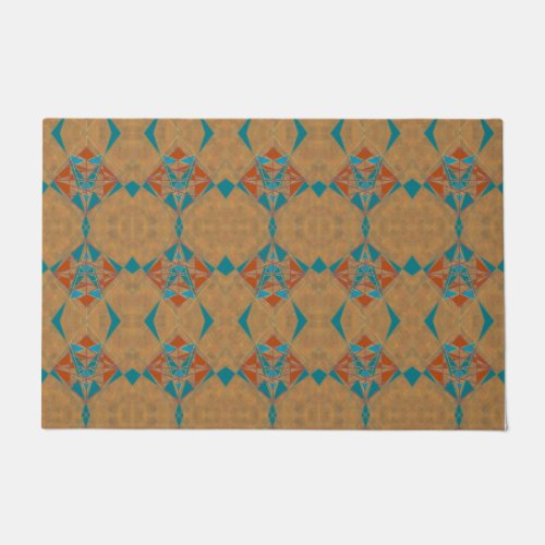 Southwestern Desert Indian Star Man Design Art Doormat