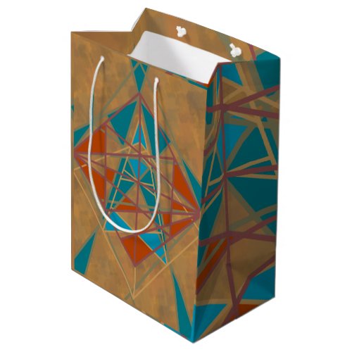 Southwestern Desert Indian Star Man Design Art Medium Gift Bag