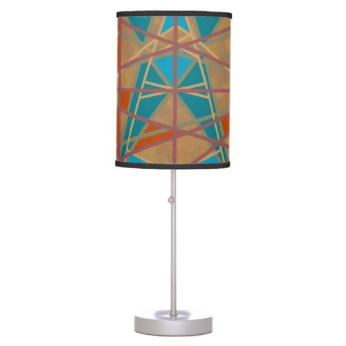 Southwestern Desert Indian Star Man Design Art Table Lamp