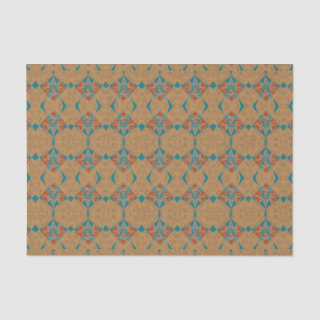 Southwestern Desert Indian Star Man Design Art Tissue Paper (Front)