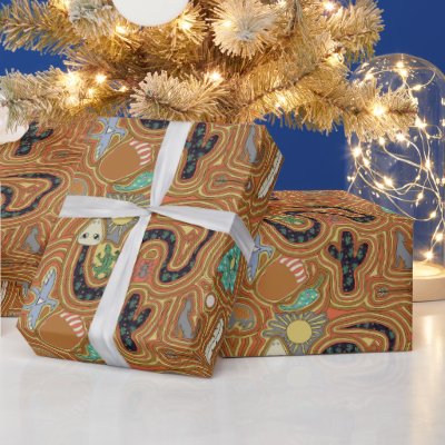 Southwestern Desert Life Christmas Wrapping Paper