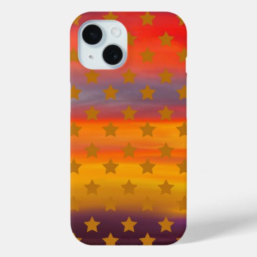 Southwestern Desert Stars And Stripes Abstract Art iPhone 15 Case