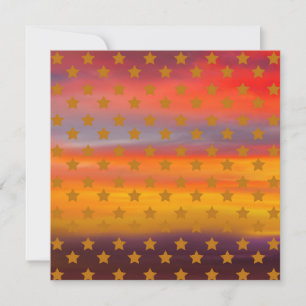 Southwestern Desert Stars And Stripes Abstract Art Note Card