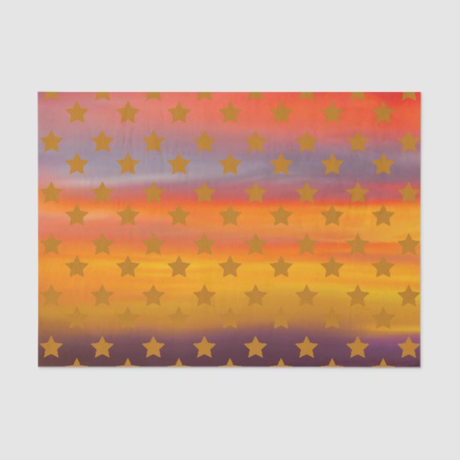 Southwestern Desert Stars And Stripes Abstract Art Tissue Paper (Front)