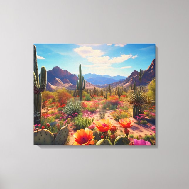 Southwestern Desert Stretched Canvas Print (Front)