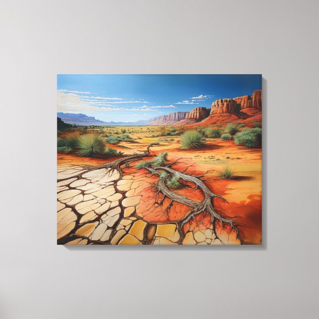 Southwestern Desert Stretched Canvas Print (Front)