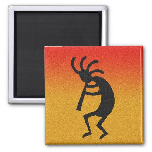 Southwestern Desert Sunset Kokopelli Magnet