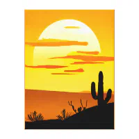 Louie Vuitton Cactus Sunset Luxury Custom Canvas Art Print 