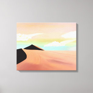 Southwestern Desert with Dunes Minimalist Art Canvas Print