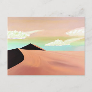 Southwestern Desert with  Dunes Minimalist Art Postcard