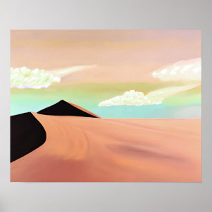 Southwestern Desert with Dunes Minimalist Art Poster