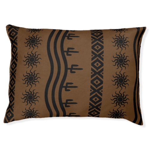 Southwestern Design Black And Brown Dog Bed