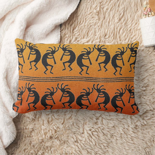 Southwestern Design Kokopelli Decorative Lumbar Pillow (Blanket)