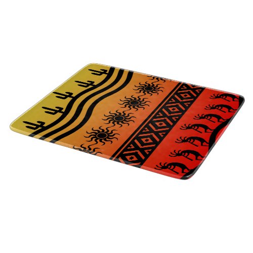 Southwestern Design Kokopelli Glass Cutting Board