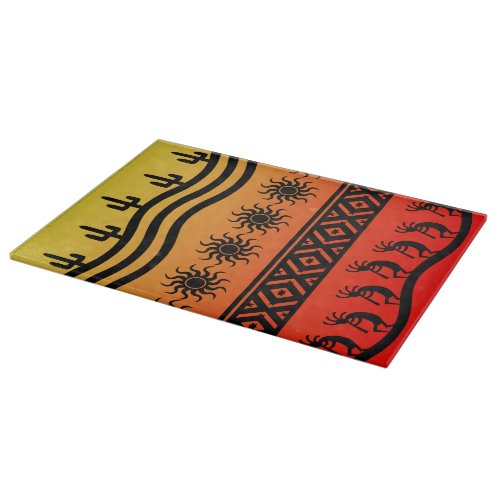 Southwestern Design Kokopelli Glass Cutting Board